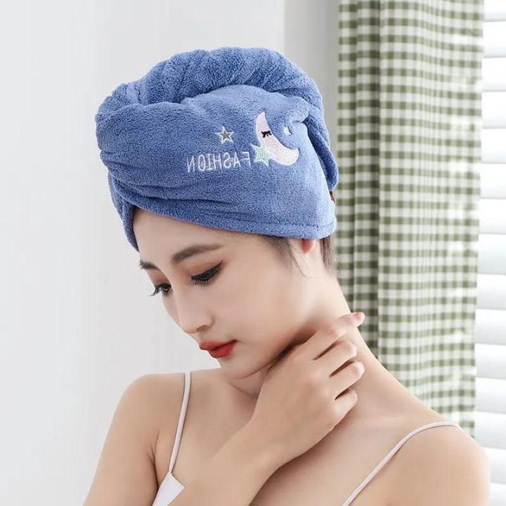 Girls Hair Towel Super Absorbent Quick Drying Magic Shower Cap Soft Microfiber