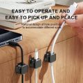 1/6/12Pcs Magnetic Cable Holder Self Adhesive Cord Clip Smooth Pulling Charging Cable Keeper Wire Clip for Car/Home/Office. 