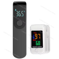 Non-contact Laser Body Temperature Ear Thermometer Infrared Fever Thermometer Digital LCD Infant Adult Finger Pulse Oximeter.
