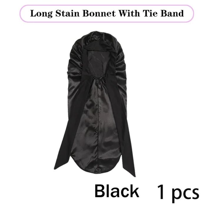 1pcs%20Long%20Satin%20Bonnet%20Solid%20Color%20Extra%20Large%20Sleep%20Cap%20With%20Long%20Tie%20Hair%20Bonnet%20For%20Black%20Women%20Hair%20Care%20Cap%20For%20All%20Hair%20-%20Image%206