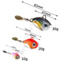 GOBAIT Spinner Bait 10g 20g 30g VIB Spoon Metal Jig Fishing Vibration Tackle Blade Pesca Rotating Spinning Lure Gear Spinnerbait.