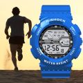 Men's Digital Sports Multifunction Watch Outdoor LED Stopwatch Electronic Waterproof Watches Wrist Watch with LED Back Light. 