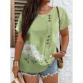 CLOOCL Pretty Floral Women T-shirts Flowers Art draw 3D Printed Short Sleeve Shirts Plus Size Summer Casual Streetwear.