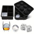 6-Grid Ice Silicone Cube Mold Tray DIY Freeze Ice Maker Creative Ice Cube Mold Barware Tools Perfect for Freezer, Cocktail. 