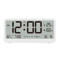8001-EN Multifunctional Digital Clock LED Brightness Adjustable Temperature Humidity Displaying Alarm Clock with Dual Alarms.