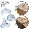 4/8/10/12Pcs Baby Safety Silicone Protector Table Corner Edge Protection Cover Transparent Anti Collision Soft Guard Home Tool.