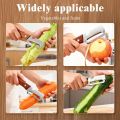 1/2/3/5pcs Stainless Steel Peeler Oak Wooden Handle For Peeling And Slicing Fruits And Vegetables Durable And Smooth Operation. 