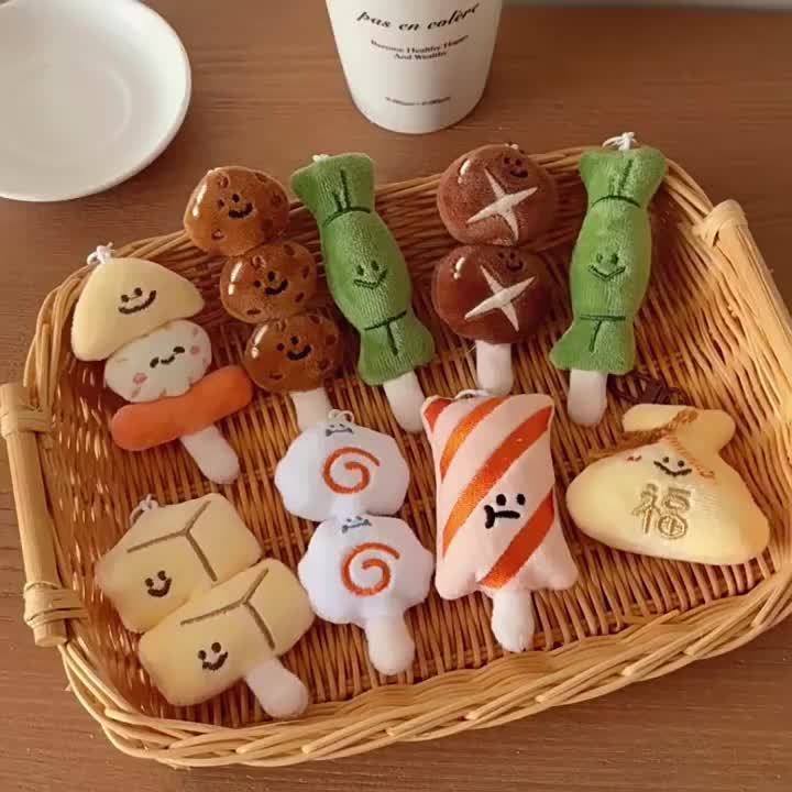 1/8 Pcs Creative Kanto Cooking Style Pendant Versatile Plush Doll Pendant Backpack Keychain Decorative Pendant