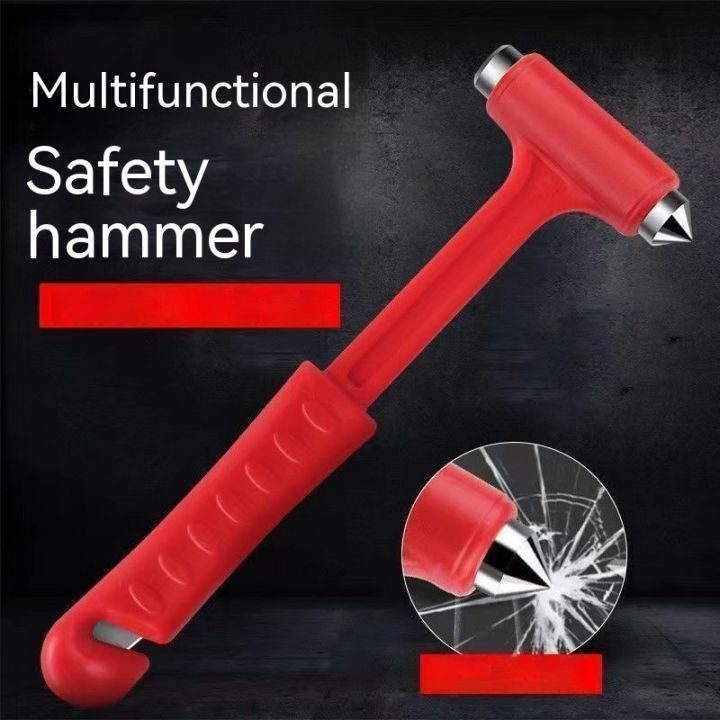 Car Safety Hammer In An Emergency Can Break The Window And Cut Off The Safety Belt In One Second Is A Vehicle Lifesaving Emergency Multifunctional Tool Emergency Escape Tool 2 Pieces Red I5002101882