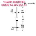 1N4001 Rectifier Diode 1A 50V DO-41 (DO-204AL) Axial 1N IN 4001 IN4001 1 Amp 50 Volt. 10 Pcs. 