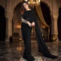 Saree for Women Season Chiffon Fabric Stitched Embroidered Pearl Chiffon Saree With Blouse & Petticoat Multi Colors. 