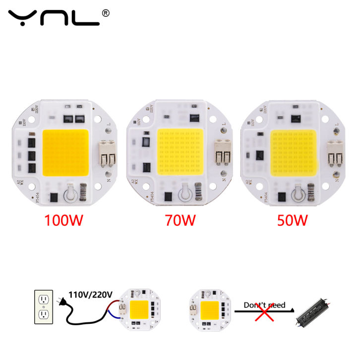 50W 70W 100W COB LED Chip High Power 220V 110V Smart IC No Need Driver LED Chip For Spotlight Floodlight Lampada DIY Lighting