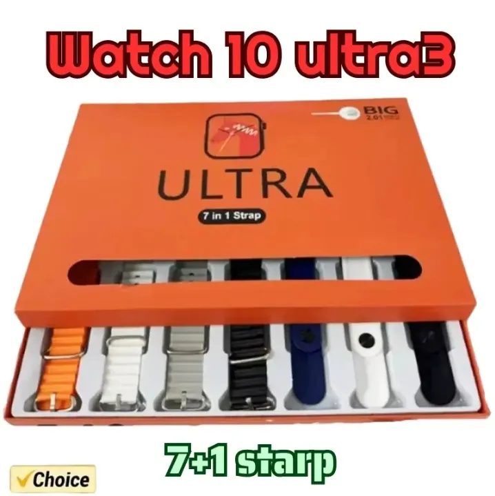 7%20Watch%20Straps%20New%20Watch%2010%20Ultra%203%20Smartwatch%202.01%20HD%20Amoled%20Circular%20Screen%20ECG%20Monitoring%20Reloj%20inteligente%20Wireless%20Charging%20-%20Image%202