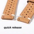 Premium Genuine Leather Strap 20mm 22mm Quick Release Oil Wax Discoloration Cowhide Leather Watchband Business Men Women Straps.