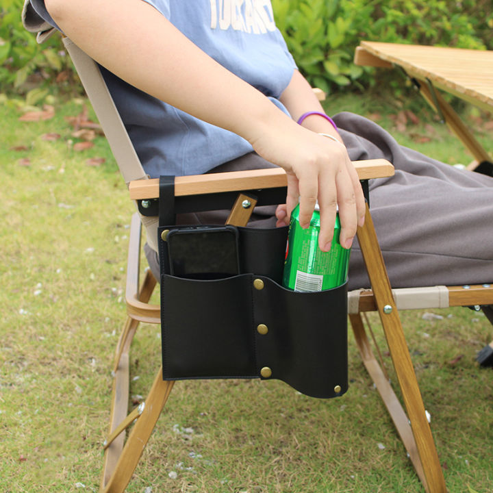 Camping%20Chair%20Pocket,%20Beach%20Chair%20Pouch%20with%202%20Leather%20Pockets,%20%20Wheelchair%20Side%20Bag%20for%20Bedside/Outdoor/Beach/Camping%20-%20Image%202