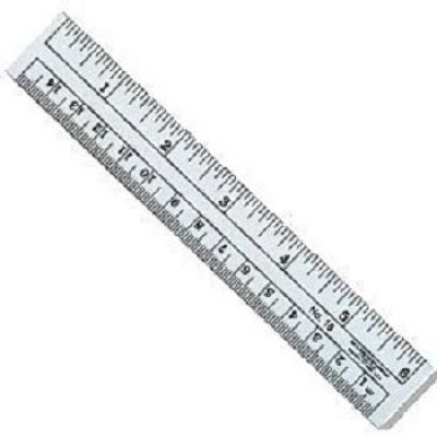 Plastic 6 inch Scale Ruler for Exams and Making Marks