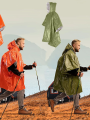3 In 1 Outdoor Raincoat Hooded Sleeve Waterproof Rain Poncho Motorcycle Rain Cover Camping Hiking Travel Rainwear Tent.