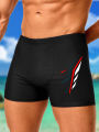 Swimming Trunks with Fashionable Prints Men's Slim Fit Swim Shorts Gym Beach Pool Party Essentials Quick Dry Stretchy Fabric. 