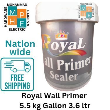 5.5 kg 3.64 litres water based Royal wall primer sealer for wall pores filling to get smooth finishing and lower paint and putty consumption.