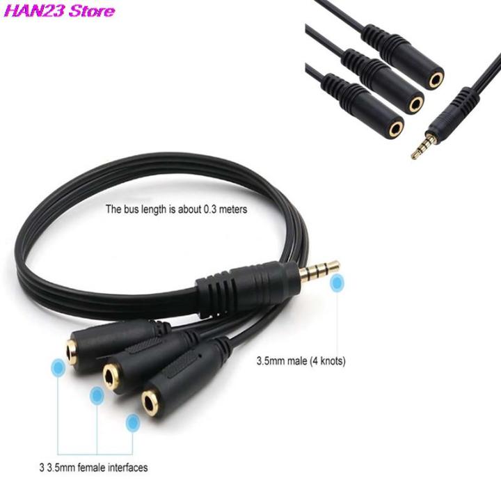 3.5mm%203%20Way%20Port%20Aux%20Multi%20Headphone%20Earphone%20Audio%20Splitter%20Adapter%203.5mm%20Jack%20HUB%20Splitter%20Audio%20Cable%201%20Male%20to%203%20Female%20-%20Image%204