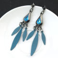 Game Honkai: Star Rail Cosplay Aventurine Ear Studs Pendant Ear Clips Fashion Earrings Jewelry Accessories .