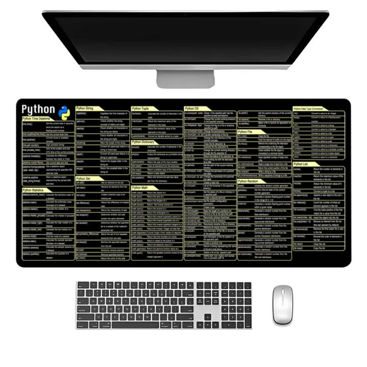 Python%20Shortcut%20Mouse%20Pad%20Coding%20Cheat%20Sheet%20Keyboard%20Desk%20Mat%20for%20Programmers%20Non-Slip%20Stitched%20Edge%20Large%20PC%20Gaming/Office%20Pad%20-%20Image%202