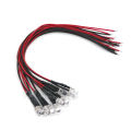 10PCS DC 3V 6V 12V 24V Pre Wired 5mm LED Light Lamp Bulb Prewired Emitting Diodes Transparent Yellow Blue Green White Red Orange. 