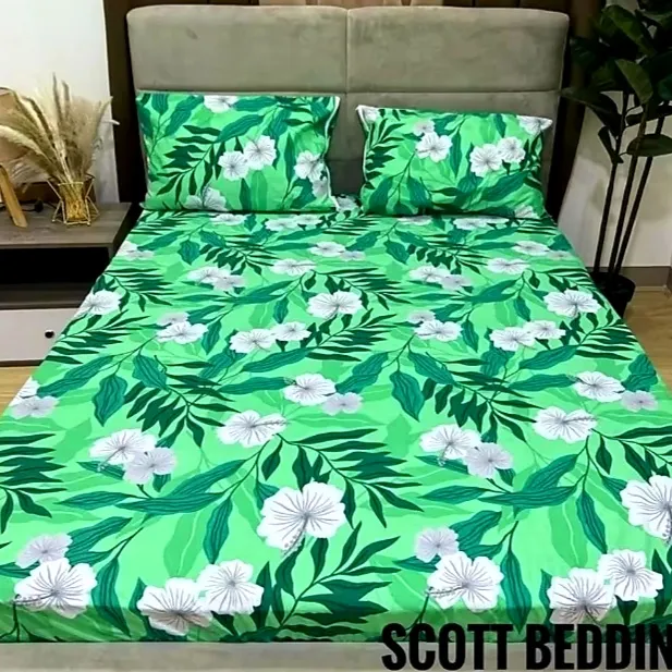 Semi%20Cotton%20bedsheet%20with%20pillow%20cover-%20Tropical%20Floral%20Summer%20Flamingo%20Palms%20Flower%20Leaves%20Design%20-%20Image%205