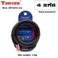 Tonyon 4-pin portable bicycle cable lock. 