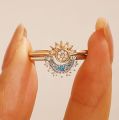 2Pcs Sun & Moon Radiant Overlay Rings | Fashion Rings, Jewelry. 
