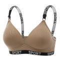 Cross Border Trade Underwear Women Thin Style Without Steel Rings Comfortable Folding Bra Shoulder Strap Sports Breathable Bra. 