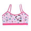 Teenage Girls Vest Bras Cartoon Panda/Flower Print Young Children Purbery Student Training Bras Maiden Kids Underwears Tube Tops. 