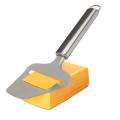 LMETJMA Stainless Steel Cheese Slicer Heavy Duty Plane Cheese Cutter Non-Stick Cheese Slicer Knife Server KC0331. 