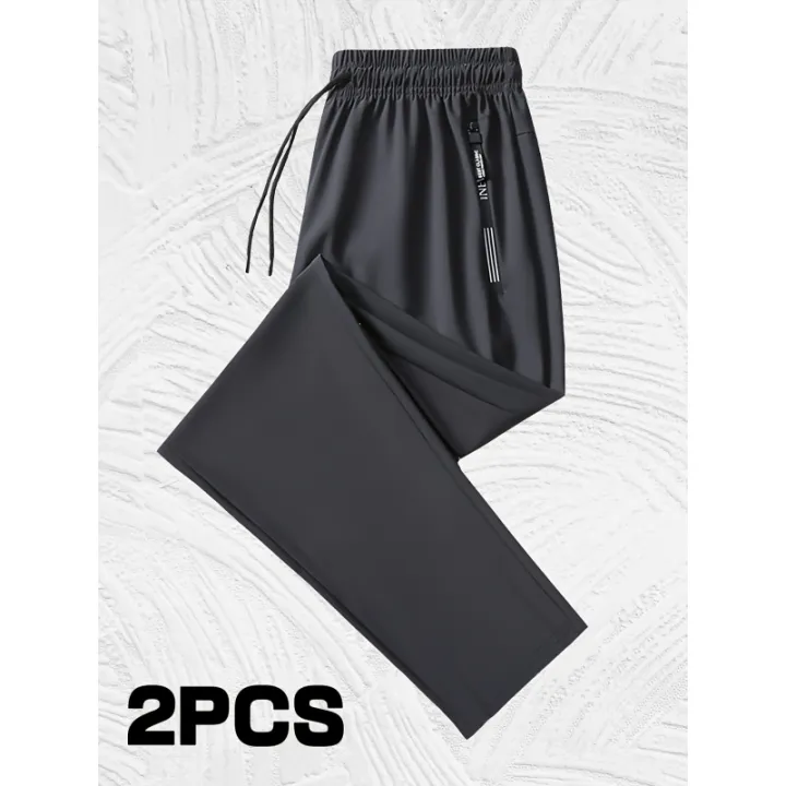 2%20Pieces%20Men's%20Quick-drying%20Breathable%20Sweatpants%20High%20Elastic%20nylon-spandex%20Fabric%20Straight%20Gym%20Running%20Pants%20Man%20Trousers%20-%20Image%203