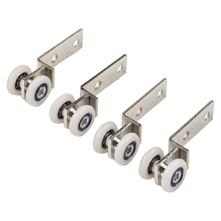Sliding Pulley Rails 2/4pcs Curtain Rails Pulleys Sliding Door Pulley Hanging Track Pulley ...