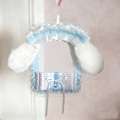 Lace Photo Card Holder with Hanging Chain, Available in 10 Colors and Styles, Plush Bunny Ears Bead Chain Handmade DIY Finished Product, Anime Cartoon Game Character Guka Card Holder, Fan Club Idol Support Collection B8 Small Card Holder, Polaroid Phot.... 