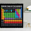 VIKAMA Periodic Table Shower Curtain Science-themed bathroom decor with fun chemistry patterns Perfect for your bathroom. 