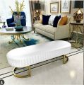 Skyrise- 3 Seater Luxury sofa sitting Stool With Metal Stand- sofa Chair Stool, customization. 