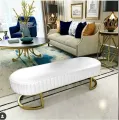 Skyrise- 3 Seater Luxury sofa sitting Stool With Metal Stand- sofa Chair Stool, customization. 