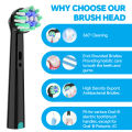 Cross Action Electric Toothbrush Replacement Heads Compatible with Oral B Pro, X-Shape and Angled Bristles Brush Head for OralB.