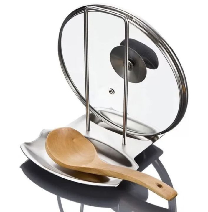 iPstyle Pan Lid Holder Progressive Lid and Spoon Rest Shelf Keep Your Kitchen Counters Clean and Organized