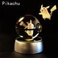 Pokemon 3D Crystal Ball Pikachu Gengar Mew Mewtwo Figurines Lamp Base Pokeball 3D Pokemon Glass Ball Statue Kids Birthday Gift. 