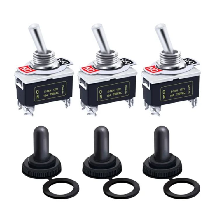 5Pcs Heavy Duty Car Boat Rocker Toggle Switch 15A 250V 2Pin SPST ON/OFF ...
