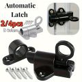 2/4Pcs  Aluminum Alloy Spring Door Bolt Lock,Automatic & Self-closing Security,Durable Bounce Mechanism with Safety Pull Ring. 