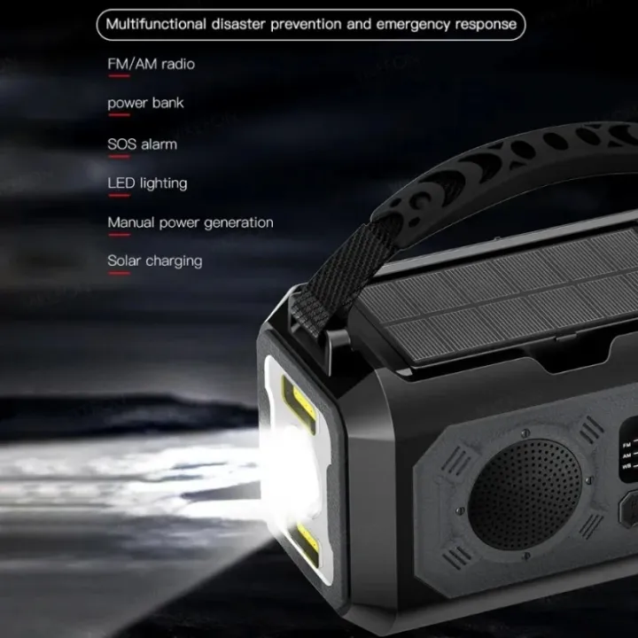 Portable%2012000mAh%20Emergency%20Radio%20AM/FM/NOAA%20Weather%20Radio%20Solar%20Hand%20Crank%20Radio%20Flashlight%20SOS%20Alarm%20Power%20Bank%20Reading%20Lamp%20-%20Image%205