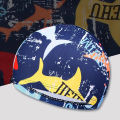 Leaf Print Swimming Cap for Adults - Ear Protection Non-Slip Design Pool Beach Summer Swim Hat. 