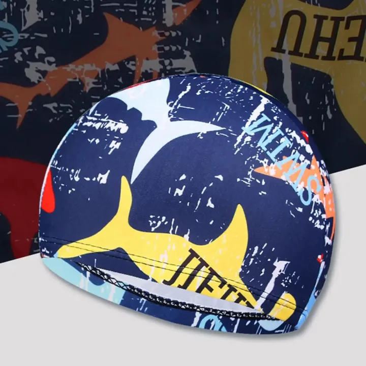 Leaf%20Print%20Swimming%20Cap%20for%20Adults%20-%20Ear%20Protection%20Non-Slip%20Design%20Pool%20Beach%20Summer%20Swim%20Hat%20-%20Image%203