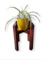 Single Stand Pine Wood Plant Stand Flower Shelf. 