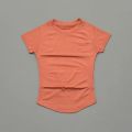 HISTELLO Impact Short Sleeve Yoga Tops Seamless Women Slim Fit High Stretch Gym Fitness Running Workout Sports T Shirt.