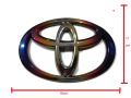 Toyota logo car sticker label 16x11 silver color with glue on the back can be installed immediately in one shop. fast delivery.. 